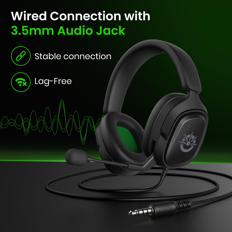 Flare X Wired Gaming Headset with Mic for Xbox Series S/X PS5 PC | 50mm driver, Flip-to-mute cardioid mic, 3.5mm audio jack