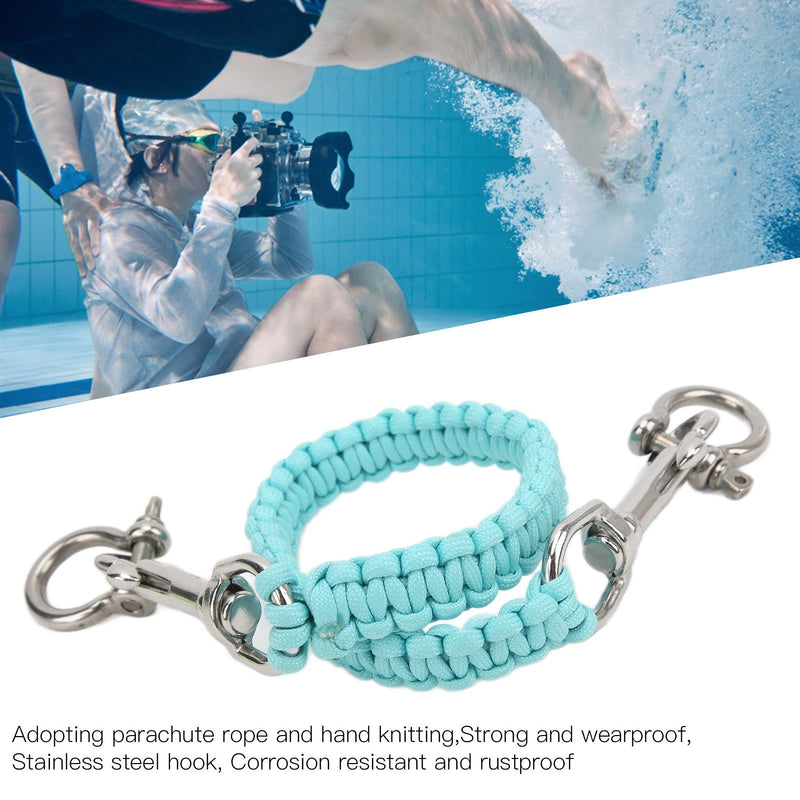 Alomejor Diving Camera Handle Rope Bracket Handle Rope Noctilucence Strong Rustproof Anticorrosion Underwater Camera Carry Lanyard Luminous Blue