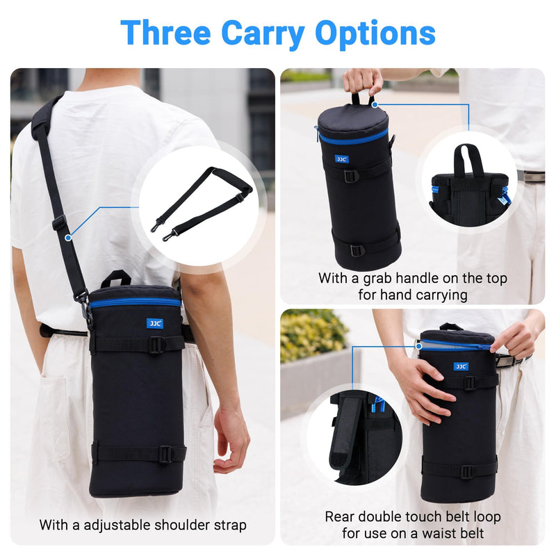JJC Extra Large Camera Lens Case Bag for Canon RF 200-800mm Below 5.5x14.6 | Thick Camera Lens Case for Nikon 180-600mm/600mm F6.3,for Sony FE 200-600mm F5.6-6.3 Zoom 400-800mm F6.3-8 G & Teleconverte XXXXXL(5.5x14.6'')