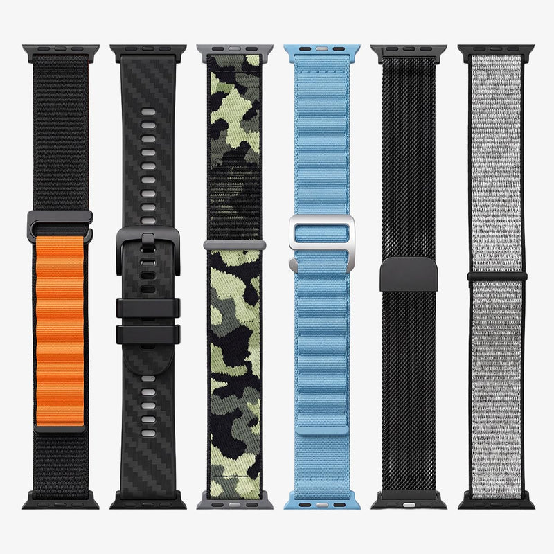 CARBINOX Band Durable 22mm Compatible Smartwatches Adjustable, Secure Fit Multi-Color 6 Pack