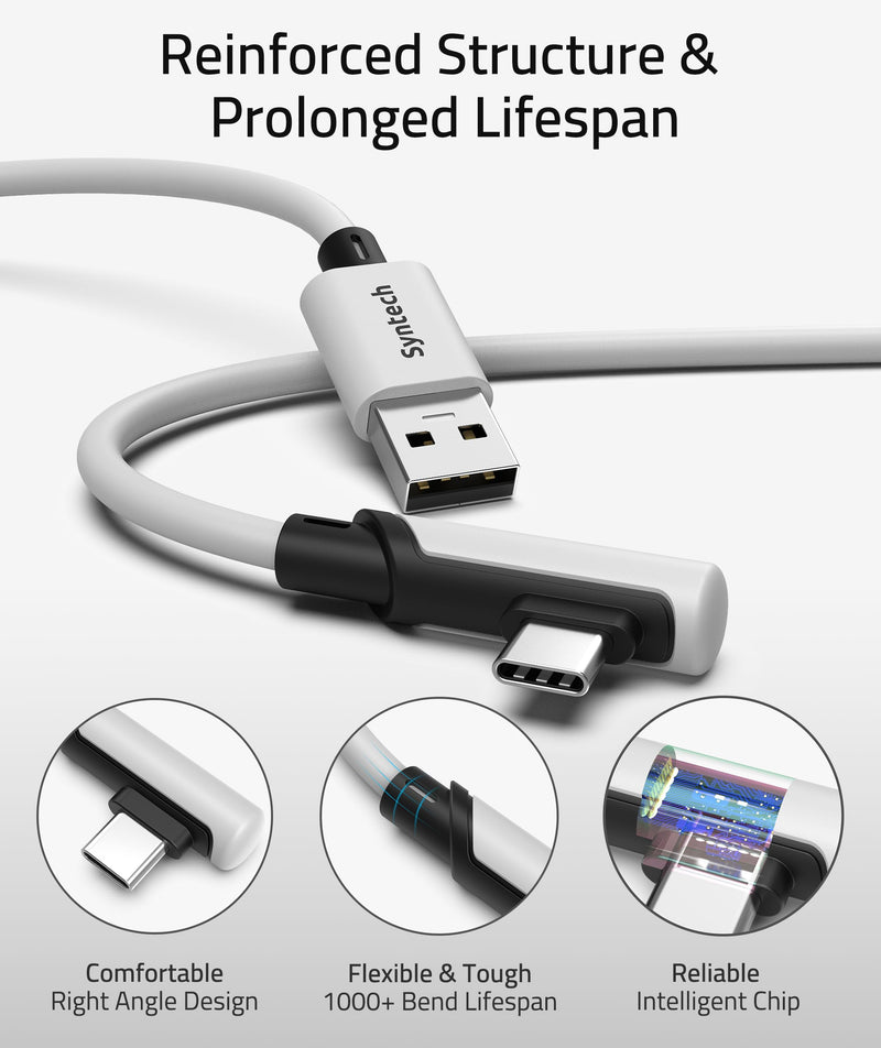 Syntech Link Cable 16 FT Compatible with Meta/Oculus Quest 3, Quest2/Pro/Pico4 Accessories and PC/SteamVR, High Speed PC Data Transfer, USB 3.0 to USB C Cable for VR Headset 16ft White