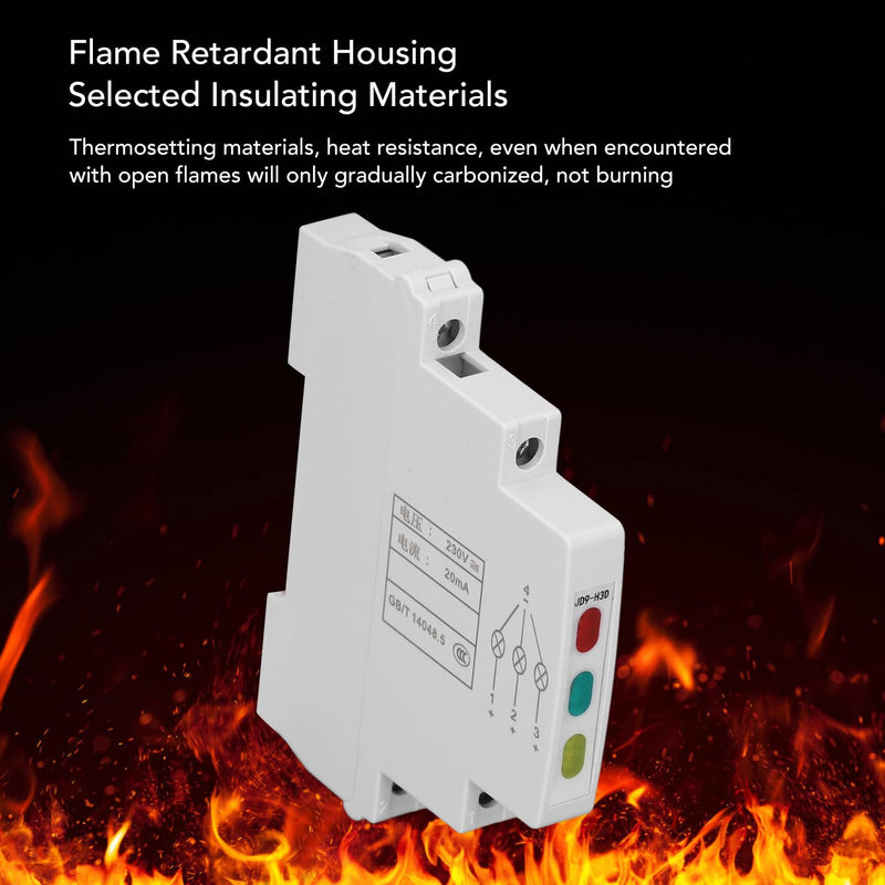 Ouitble DIN Rail Indicator Light JD9-H3D Rail Indicator Light AC DC Red/Green/Yellow Lights up PC 20 MA For Displaying Telecommunication Electrical Signals
