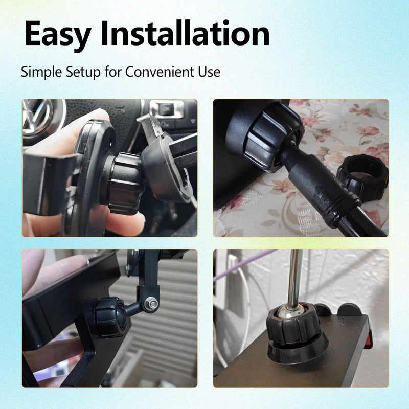 6 Pack Car Phone Mount Replacement Parts Tightening Nut for Replacement Car Mount Screw-On Ball-Joint Fixed Adapter Head Bracket Holder Ring for Camera DVR Camcorder Wireless Phone 17mm