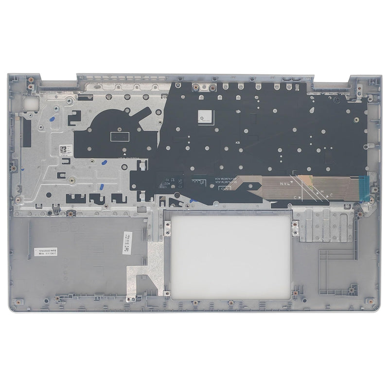 Non-Backlit Keyboard Palmrest for Dell Inspiron 15 3510 3511 3515 | Fits 3515(without USB-C),Upper Case Top Cover Replacement,Non-Backlit Keyboard,Silver,P/N 0HM1XV/HM1XV