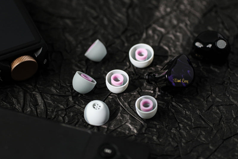 Linsoul 7Hz Salnotes Zero 10mm Dynamic Driver in Ear Monitor(Black) + Kiwi Ears Flex Earbud Tips, 3 Pairs, S/M/L Size