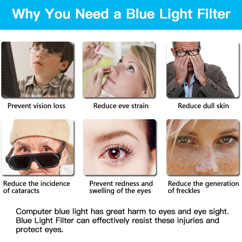 2 Pack 15.6 inch Anti Blue Light Screen Protector,Eye Protection Anti-scratch and Anti-Glare Screen Filter Film for 15.6’’ display 16:9 laptop