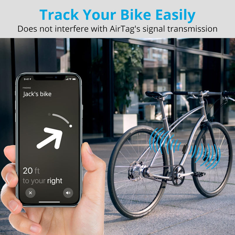 Bike Mount for AirTag, Waterproof Protective Aluminum Alloy Holder Hides AirTag Under Bicycle Bottle Cage, Bike GPS Tracker, Anti-Theft and Anti-Shake (Security Screws & Allen Key Included)