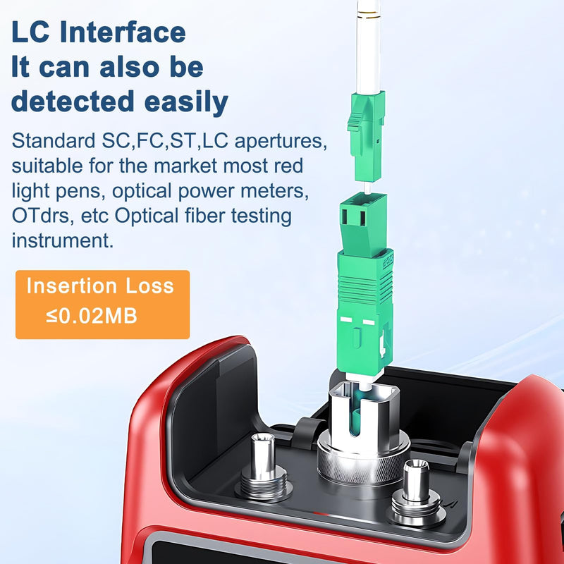 Fibre Optic Adapter LC/APC to SC/APC, Fibre Optic Coupling Singlemode Simplex 9/125µm, Hybrid Fibre Extension Cable Converter for Reliable Interface Conversion, OTDR, VFL etc.