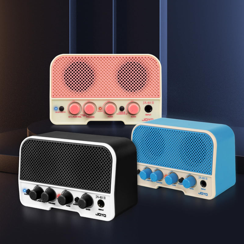 JOYO Mini Guitar Amplifier 5W Electric Guitar Amp Small Practice Amp with Bluetooth Clean & Overdrive Channels Portable Rechargeable (JA-02 II Black)