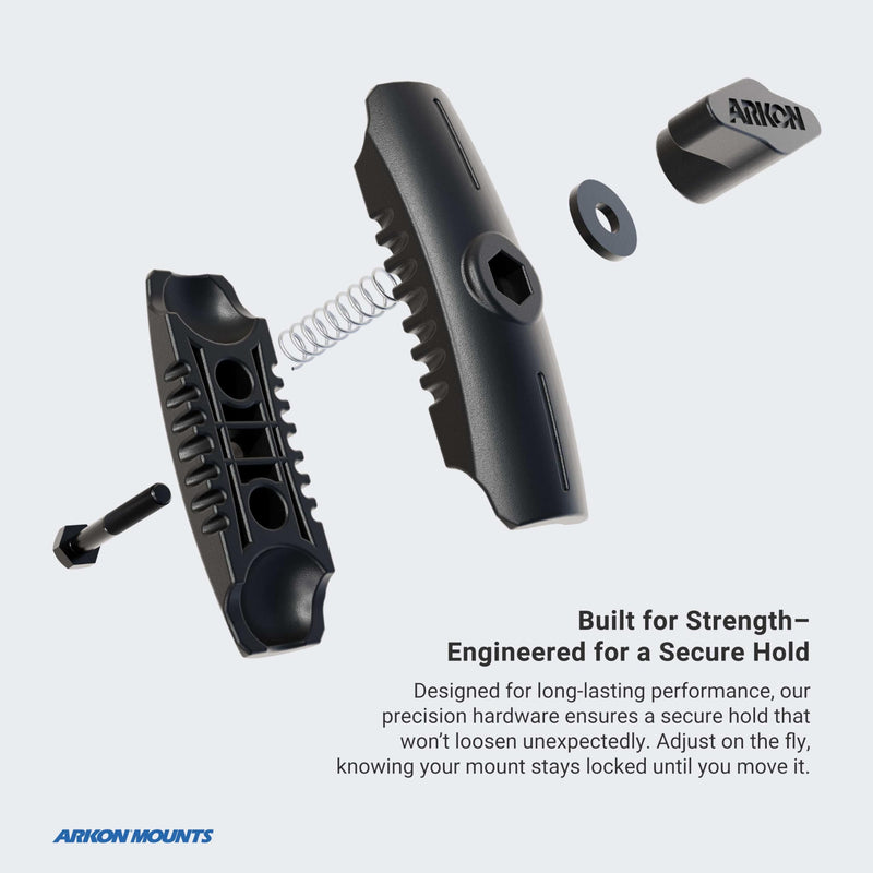 ARKON Mounts Mega Grip Phone Holder Console Wedge Mount for Trucks Shaft Arm