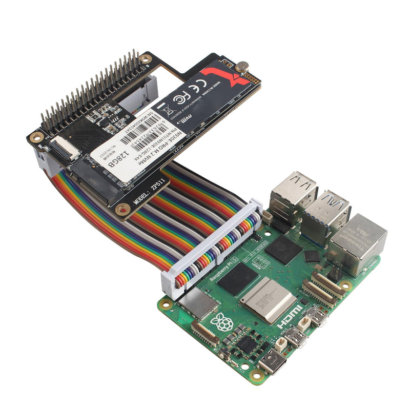 [AUSTRALIA] - ZDE Male to Female GPIO Flat Ribbon Cable 40pin Breadboard Rainbow Jumper Wire 10cm/3.94inch Compatible with Raspberry Pi 5 4B 3 2 Model B B+ 