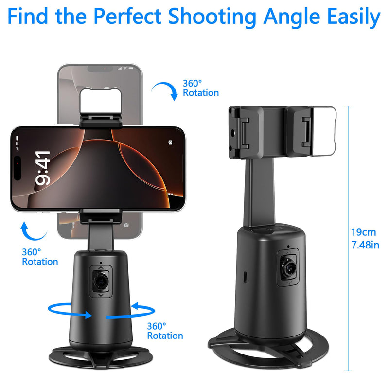 Auto Face Tracking Tripod 360° Rotation, 67" Tripod for iPhone Selfie Stick,Phone Tripod Stand Holder with Remote Gesture Control,No App, for Live Video Tiktok Live Vlog Streaming Video LY-US-A200+55S