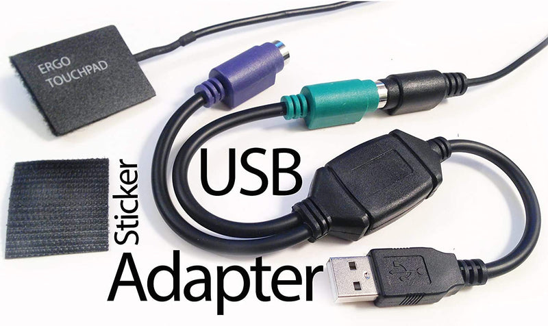 Mini USB Computer Touchpad, Trackpad, Mouse, Wired, 1.1 x 1.3 inches Ergo Touchpad ETP001MTPUSB