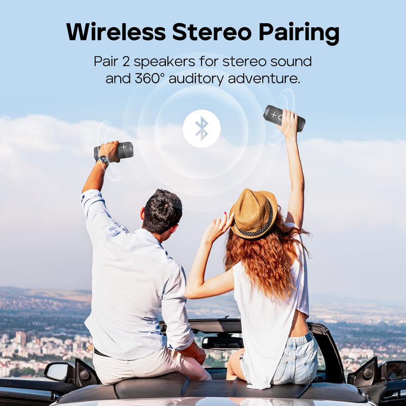 Tribit StormBox 2 Bluetooth Speaker with 34W 360° Surround Sound, XBass Tech, 24H Playtime, IPX7 Waterproof, Bluetooth 5.3, TWS Pairing Portable Wireless Speaker for Outdoor