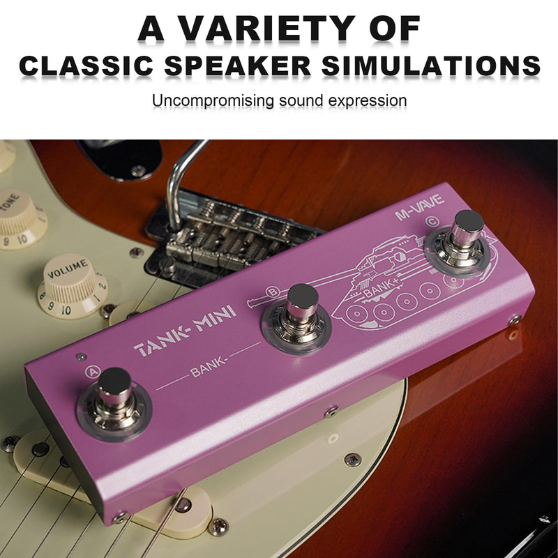 [AUSTRALIA] - Multi Effects Guitar Pedal,Built-in 1450mAh Rechargeable Battery Electric Guitar Efector with 21 Editable Presets,Chorus,Delay,Reverb,Amp,MOD,IR CAB,Recording,Tuner,BT connection. Tank-Mini Multi-effects Pedal 