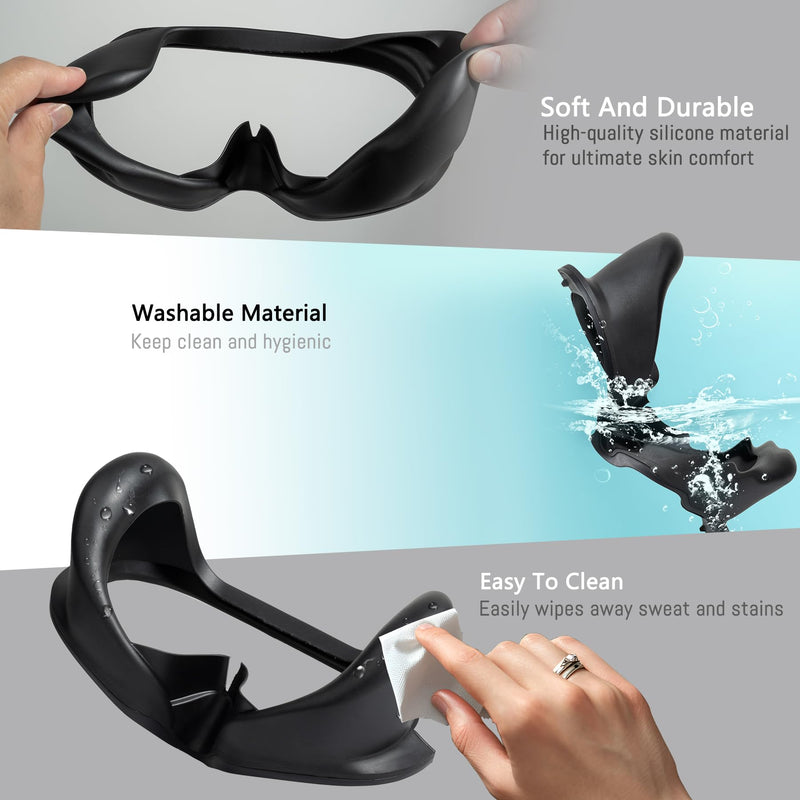 for Quest Pro Full Light Blocker,Silicone Facial Interface Magnetically attaches for VR Quest Pro Accessories