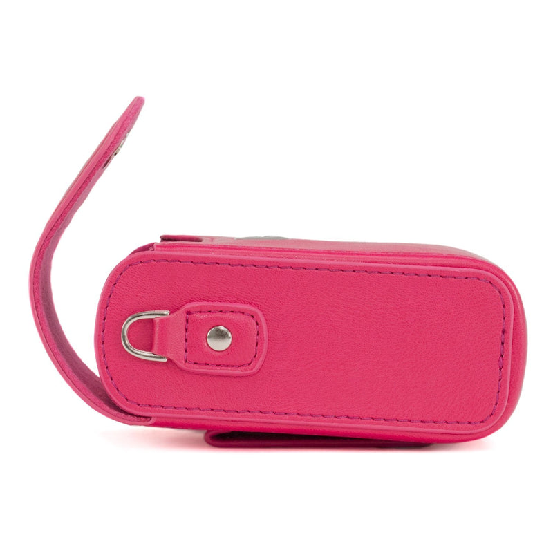 MegaGear MG1561 Leather Camera Case with Strap Compatible with Sony Cyber-Shot DSC-RX100 VI, DSC-RX100 V, DSC-RX100 IV - Hot Pink