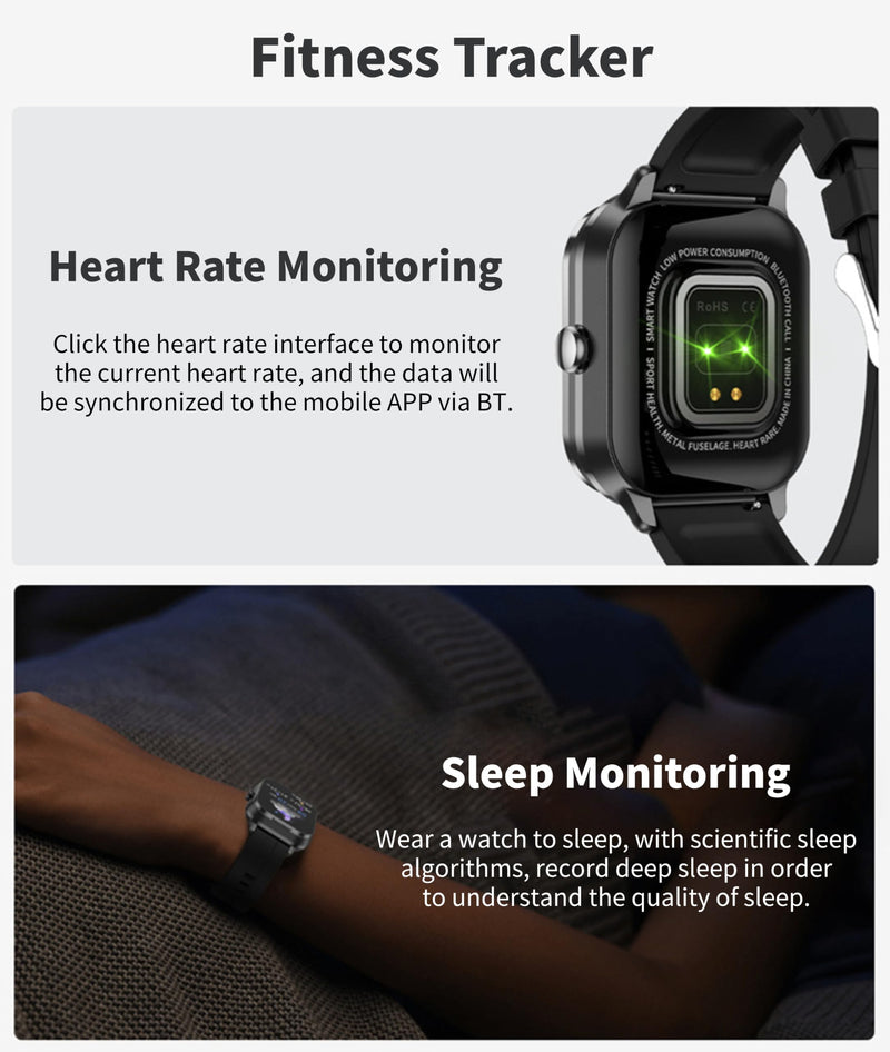 Diyeeni D8 Pro Smart Watch with Earbuds for Men Women, 2.01 Inch HD Touch Screen, 2 in 1 BT Watch with Sports Mode, Remote Camera Control, Weather, Alarm Clock for iOS for Android (Black Black with Steel Strap