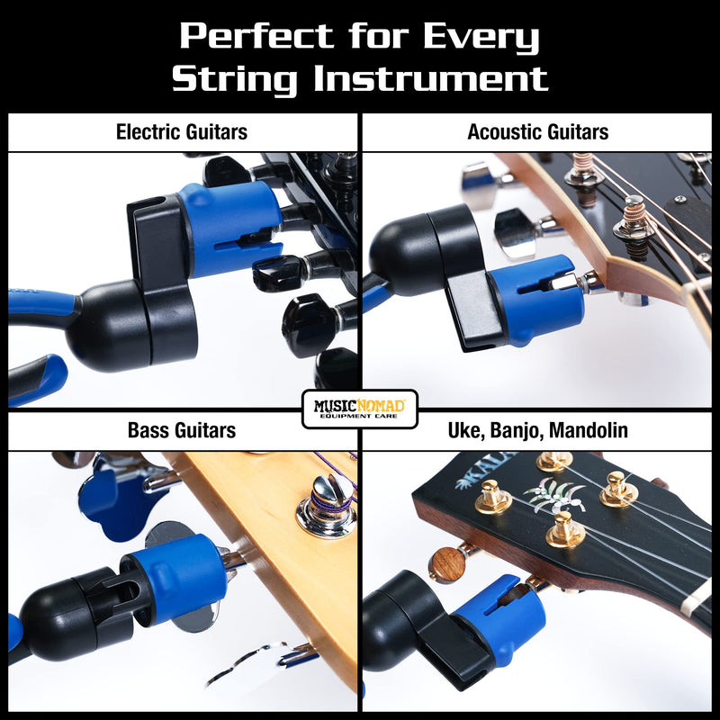 [AUSTRALIA] - MusicNomad Grip ONE - String Winder, String Cutter, Bridge Pin Puller Tool for Acoustic, Electric & Bass Guitar (MN223) 