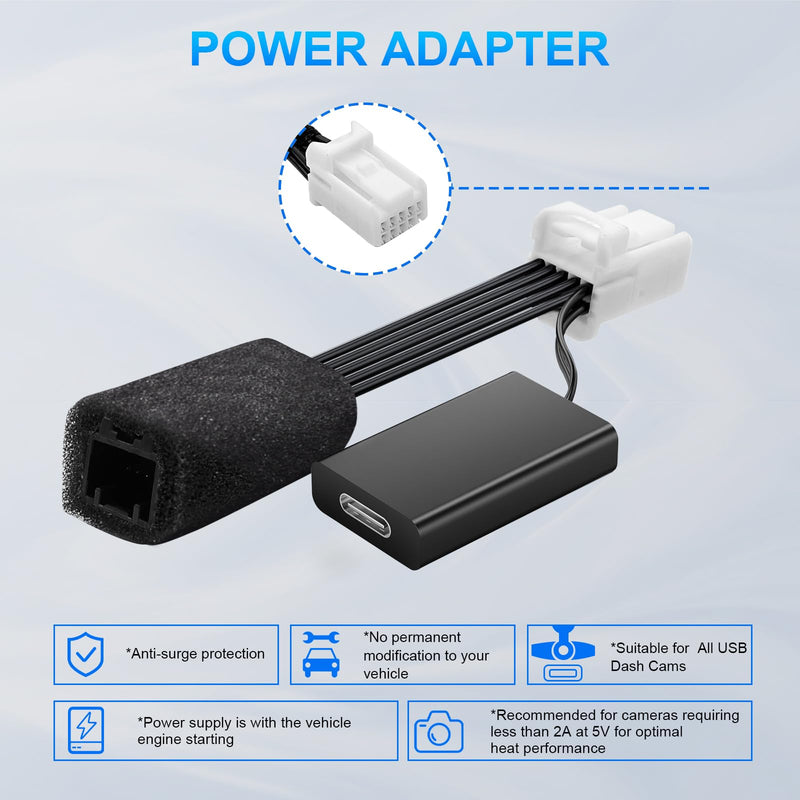 [AUSTRALIA] - Dashcam Power Adapter 10 Pin (Model A) Custom for Mazda, 6 CX3 CX5 CX5 CX9 CX30 CX50 MX30 and More with Auto-dimming Rearview Mirror, Easy to Install 10 pin (Model A) - vehicle with Auto-dimming 