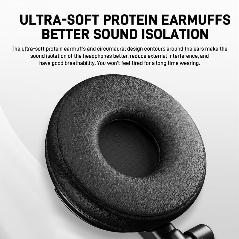 MAONO MH601 Wired Studio Headphone for Podcast Recording Stream DJ Mixing | Over Ear Headset with 50mm Drivers, Detachable 3.5mm/6.35mm Jack Cables for Audio Interface Mixer Microphone PC Monitoring MH601 Studio Headphones