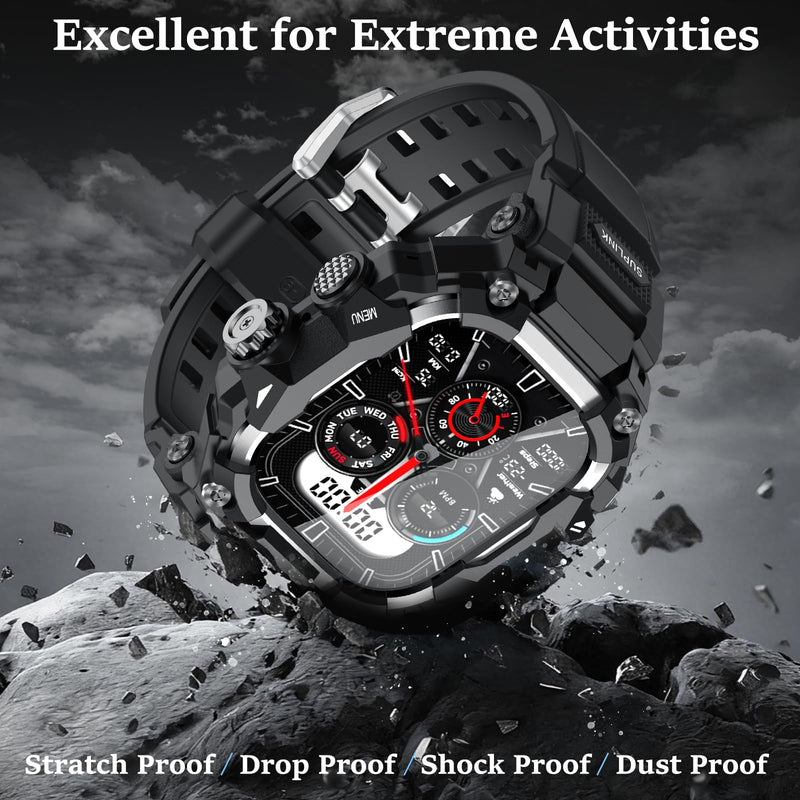 SUPLINK Rugged Case Sport TPU Band and Stainless Steel Case Silicone Band