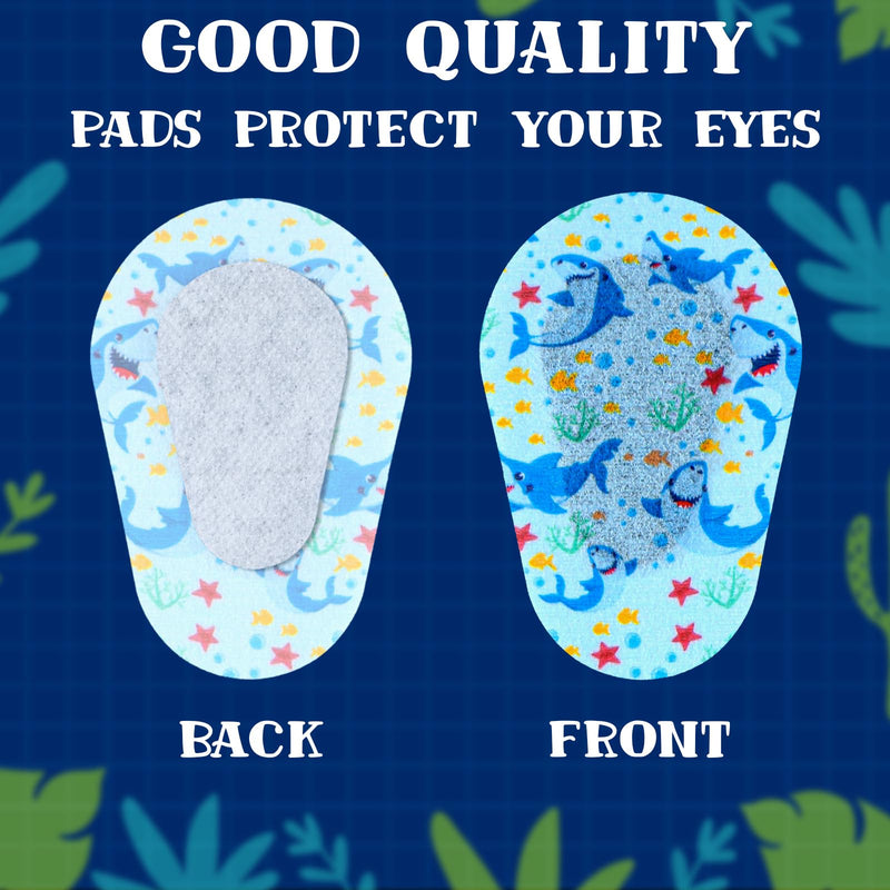 90 Pcs Adhesive Eye Patches for Kids Boys 9 Styles Eye Patches Latex Free Eye Pad Bulk Light Blocking Fun Cute Boys Designs Cotton Adhesive Bandages for Boys Toddler 90
