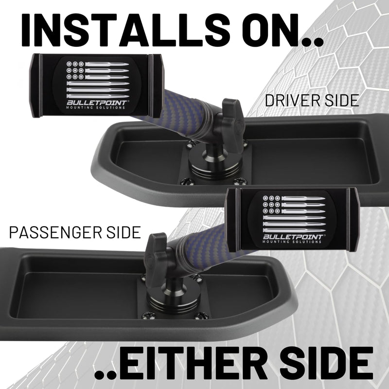 Bulletpoint Dash Mount Cell Phone Holder Compatible with 2024+ Jeep Wrangler JL & Jeep Wrangler 4xe Single Ball Mount Compatible with iPhone Android Smartphone