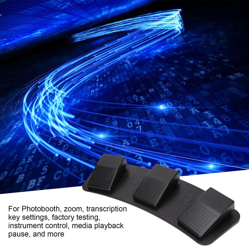 USB Triple Foot Switch Pedal, PC Foot Pedal Programmable Multifunctional Ergonomic Triple Gaming Foot Pedal for Video Game Office Equipment Contr