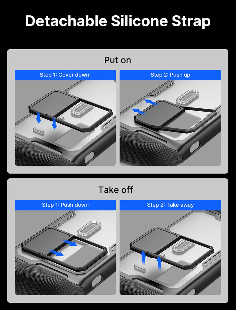 JSAUX PC0104 ModCase for Steam Deck, Steam Deck Case with Detachable Front Shell Include Protective Case, Face Cover,Metal Bracket and Strap-Basic Set Basic Set