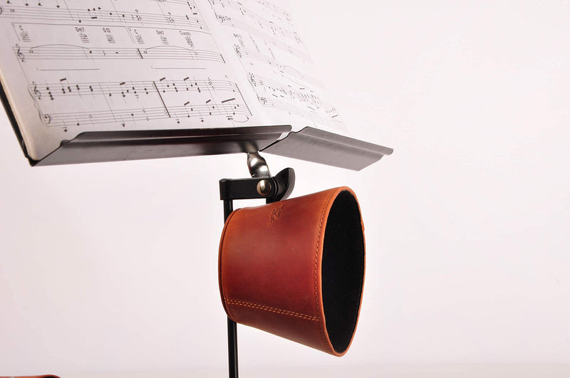 Trumpet magnetic mute, lightweight leather mute for jazz and classical trumpeters MG Leather Work (Trumpet, Brown) Trumpet