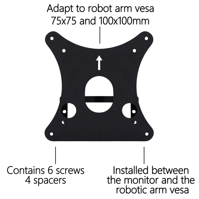 24MP59HT-P VESA Mount Adapter Compatible with LG 24" Monitor | (Fit 24MP58VQ,24MP58VQ-P,24MP59G,24MP59G-P,24MP58VQ-PB,24MP59G-PA,24MP59HT,24MP60VQ,24MP60VQ-P,24MP60VQ-PF)–75x75 to 100x100