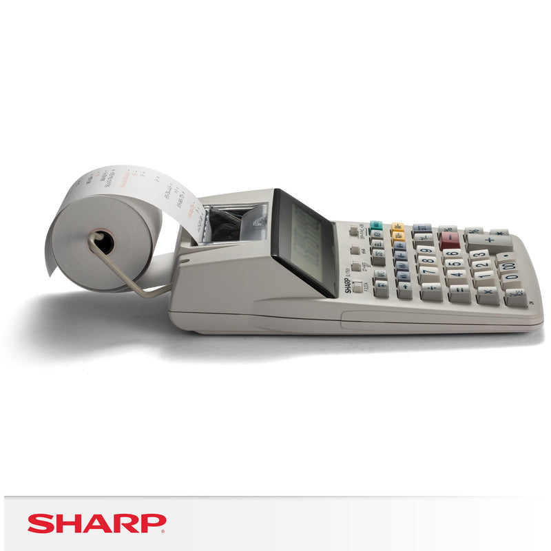 Sharp EL-1750V Two-Color Printing Calculator 2 Lines/Sec 3" Black/Red Off-White