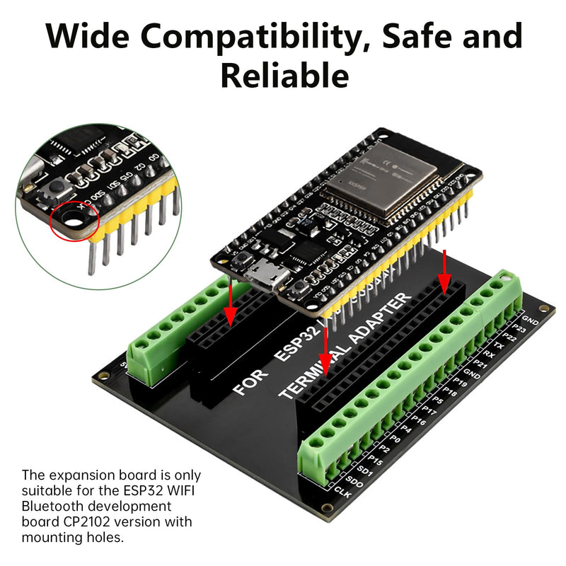 Heemol Pack of 3 for ESP32 GPIO Breakout Board for 38PIN 25.5mm for ESP32 Development Board Expansion Board for ESP32 Breadboard Breakout board x 3
