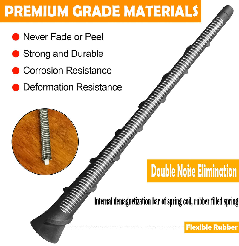 8 Inch Antenna for Dodge Dart (2013-2016), Flexible Rubber Dodge Dart Antenna Mast Replacement - Part Number 68297936AA