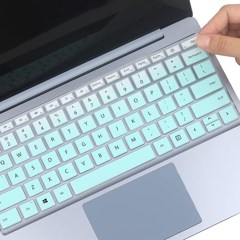 MUBUY Keyboard Cover for 12.4" New Microsoft Surface Surface Laptop Go 2 (2022 Release) & 12.4 " Surface Laptop Go (2021 2020 Release) Touchscreen Laptop (Not fit Surface go 10.5") -MintGreen MintGreen