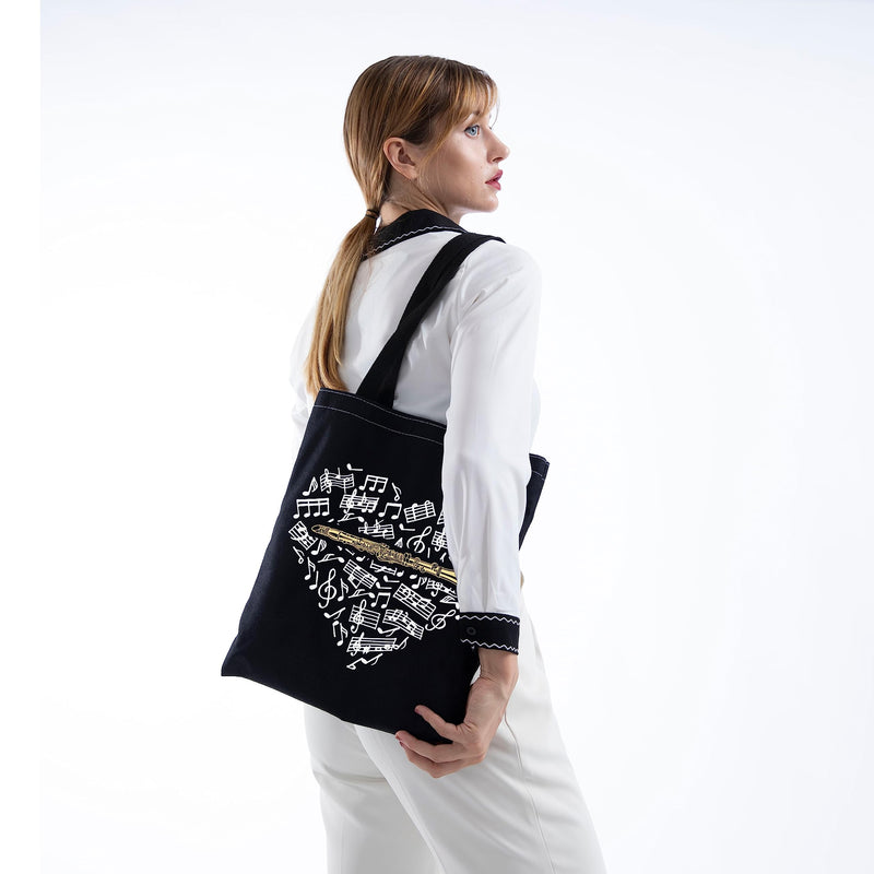 TSOTMO Clarinetist Tote Bag Music Lover Gift Music Recording Studio Gift Clarinet Gift For Women Clarinet Tote