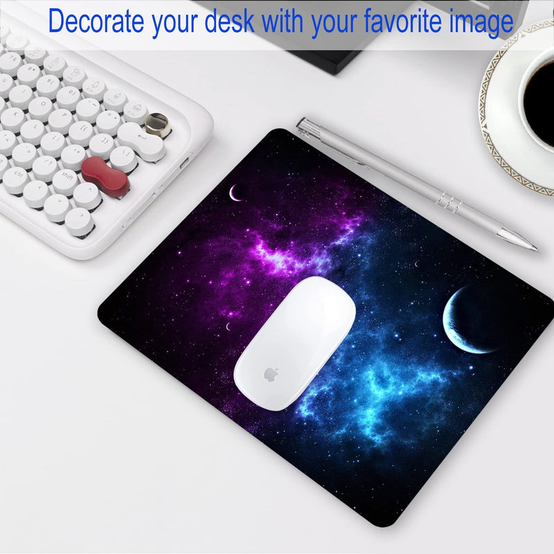 Shalysong Mouse pad, Personalized Computer Mouse pad, Office Decoration Accessories Gift, Non-Slip Rubber Mouse pad for Laptop Galaxy