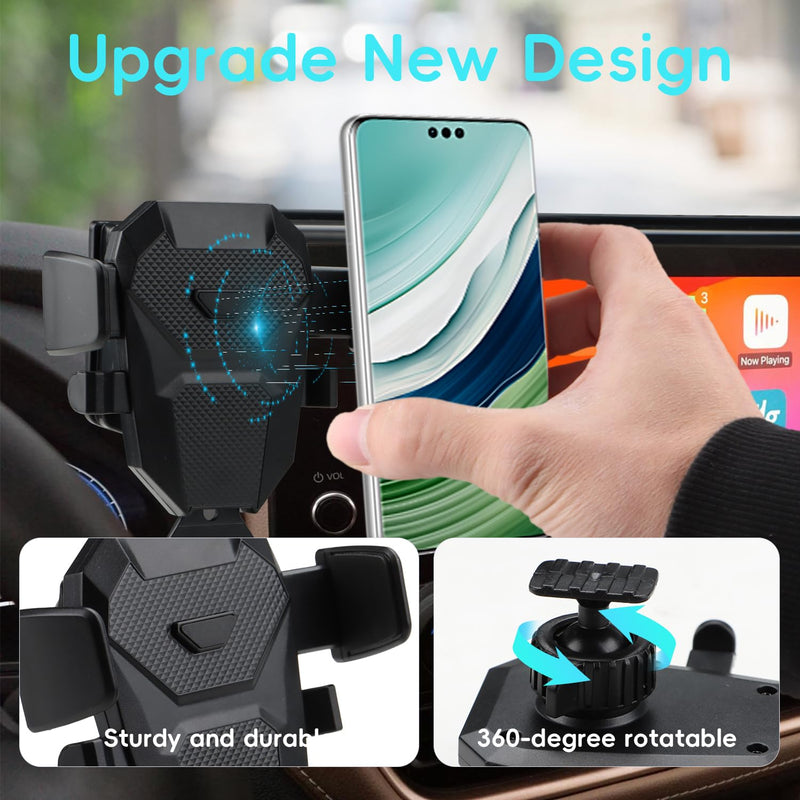auovo Car Phone Holder Compatible with Toyota Grand Highlander 2024 2025 2026 Accessories Screen Phone Mount Cell Phone Automobile Cradles Hands-Free 360 Degree Rotation