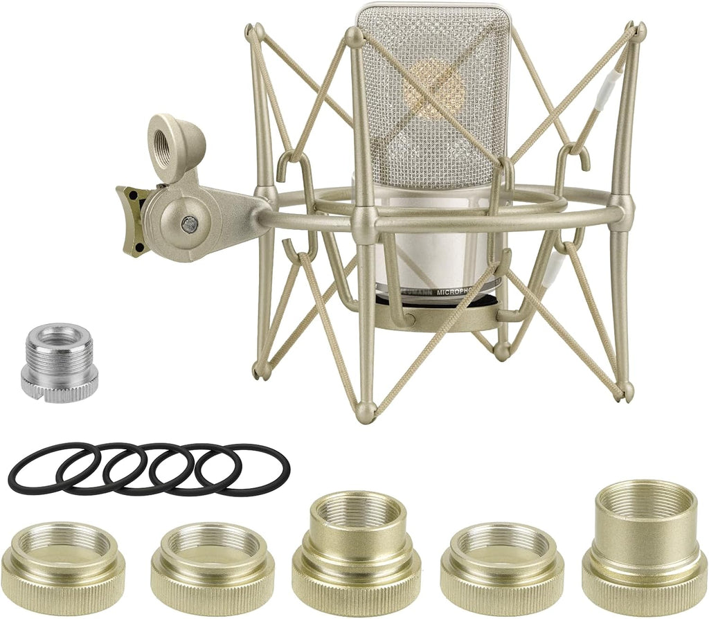 Suuntok Microphone Shock Mount for All Neumann Microphones,include U87,U47,U67;TLM102,103,107;KMS105,M147,149,Senheiser MK4 MK8