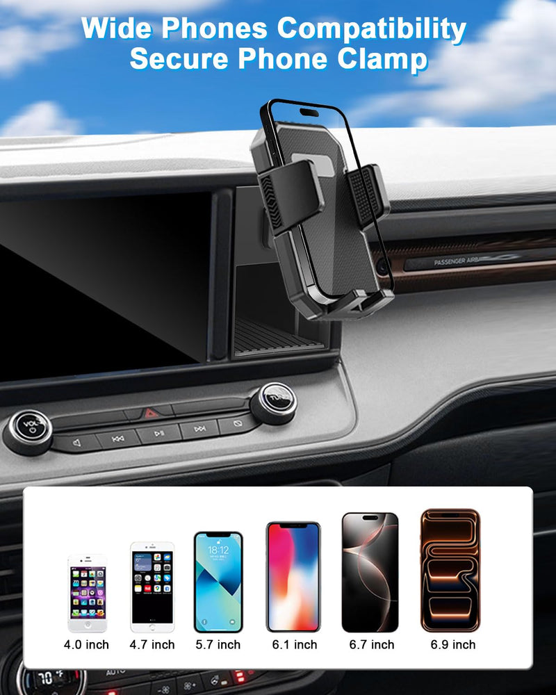 PZK Cubby Insert Auto Lock Car Phone Holder for Ford Maverick 2022-2024 | One Button Release Car Phone Mount With Stroage Box Trunk Dash Mount Hands Free 360° Rotation for Maverick Truck Ford Maverick 2022-2024（Cubby Insert Box)