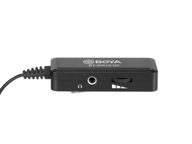 BOYA BY-DM10UC Digital Omnidirectional Lavalier Microphone with USB-C & USB Output Cables for Android Smartphones, Tablets & MAC/PC Computers