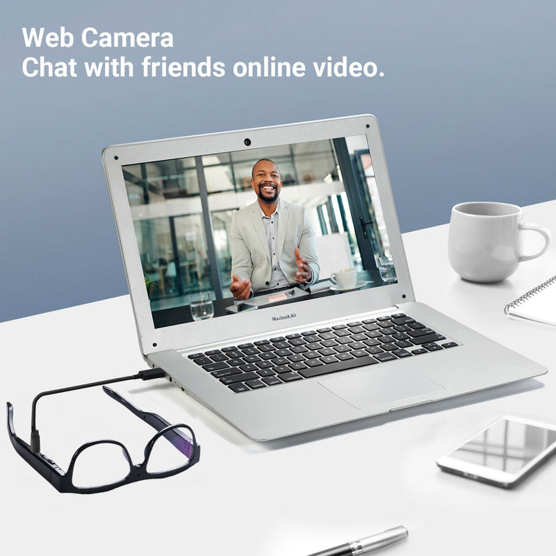 Camera Wearable Video Recording Glasses 1080p - Outdoor Sports Camera Glasses with 32GB Memory Card