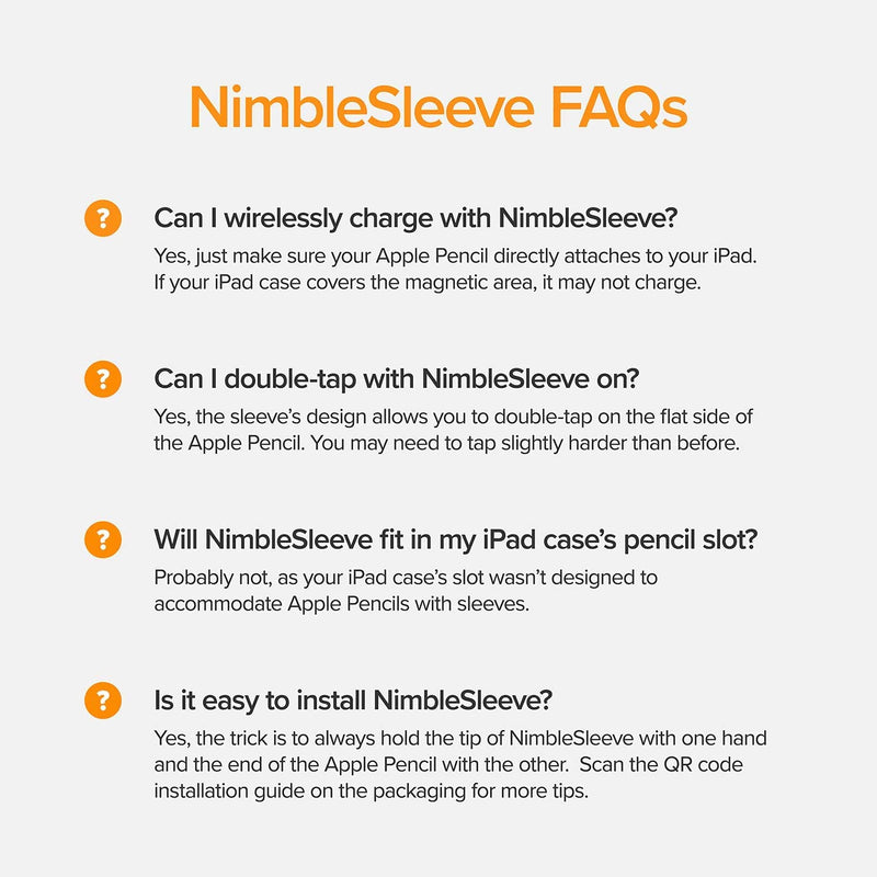 UPPERCASE NimbleSleeve Premium Silicone Case Holder Protective Cover Sleeve for iPad Apple Pencil 2nd Generation Only (Beige) Beige