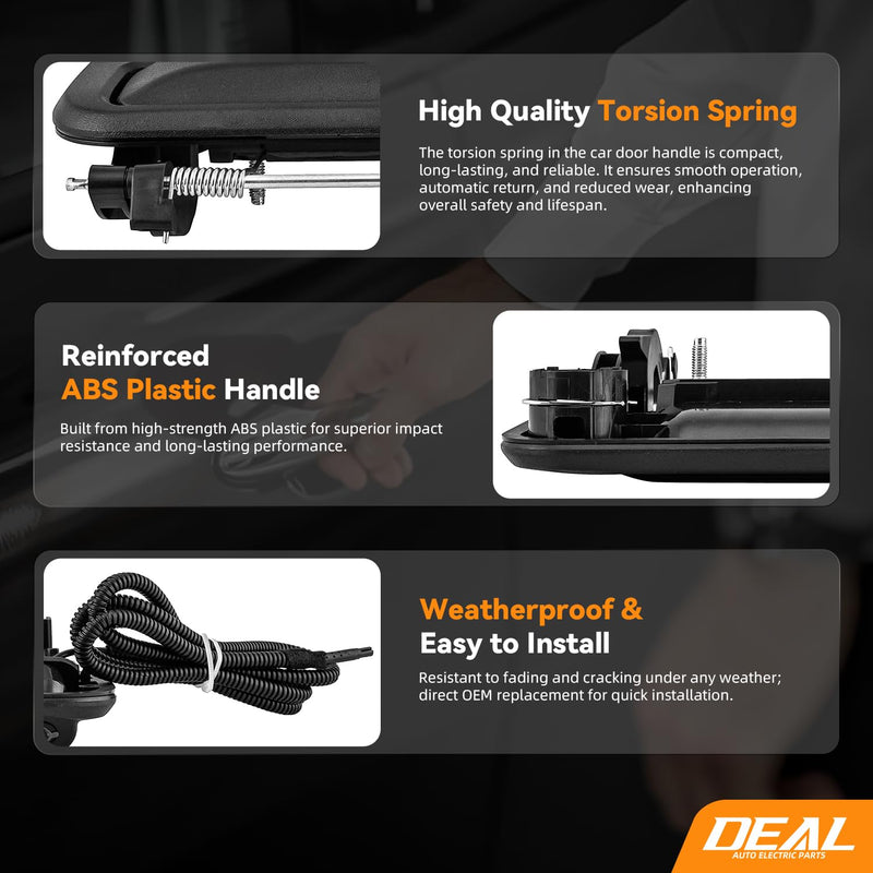 DEAL AUTO ELECTRIC PARTS Tailgate Handle Backup Camera w/Power Cable | Compatible with Ford 04-14 F150 08-16 F250/F350/F450/F550 Super duty 07-10 Explorer Sport Trac 06-14 Mark LT Rear View Camera