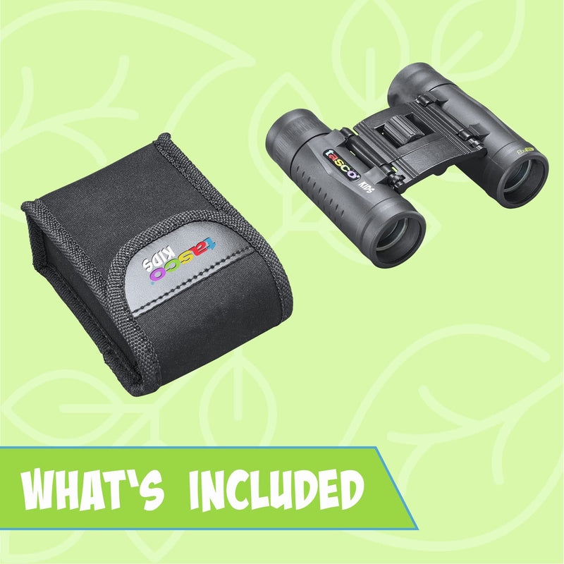 [AUSTRALIA] - Tasco Kids Binoculars 8x21, Compact Binoculars for Kids Ages 3-12, Great for Adventures, Hiking, Camping, Travel, Bird Watching Foldable Black 
