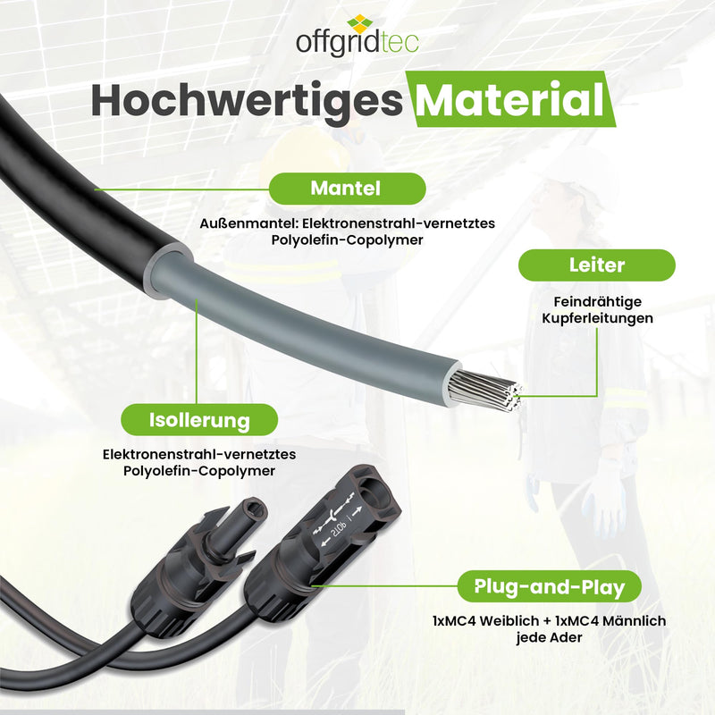 Offgridtec Modular Connection Cable with Cable Cross Section 4 mm², 1m