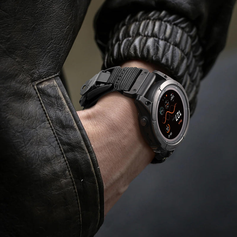 Bandletic 22mm Easy-Fit Band Compatible with Garmin Fenix 5 6 7 Watch | Rugged Nylon Strap with Magnetic Fidlock V-Buckle, For Fenix 8 47mm/7 6 Pro/5 Plus/Forerunner 965/945/Approach/Instinct 3 2 Black Large (7.1"-8.5")