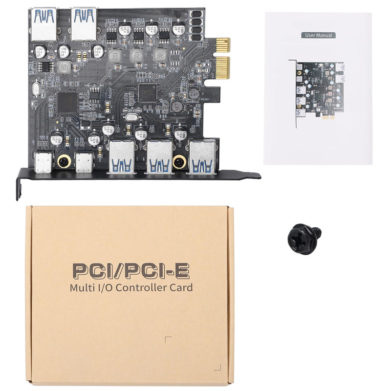 [AUSTRALIA] - PCIe to USB 3.0 5X USB-A and 2X USB-C Ports Expansion Card,PCI Express Internal USB 3 Hub Converter for Desktop PCS Riser Card 7 Ports 