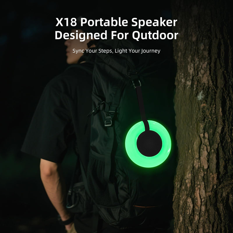 [AUSTRALIA] - IPX7 Waterproof Speaker with Dynamic LED Light,Bluetooth Shower Speaker,Portable Bluetooth Speakers,Floating, True Wireless Stereo for Outdoor/Pool/Beach,BT5.3/TF-Card,Ideal Gifts(Black) Black 